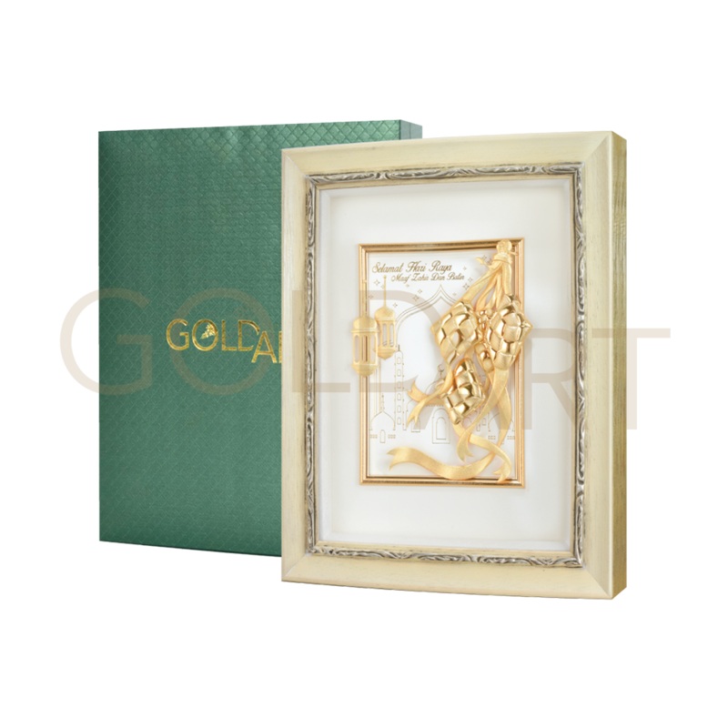Purity of Ketupat | Luxury Gift 99.9% 24K Gold Plated | (Nationwide Delivery)