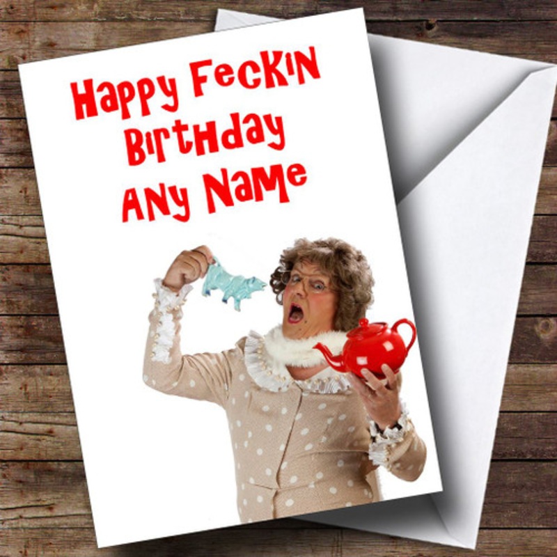 Funny Mrs Brown’s Boys Personalised Birthday Card – The Card Zoo