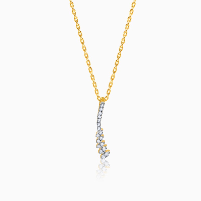 Gold Curve Lab Grown Diamond Pendant