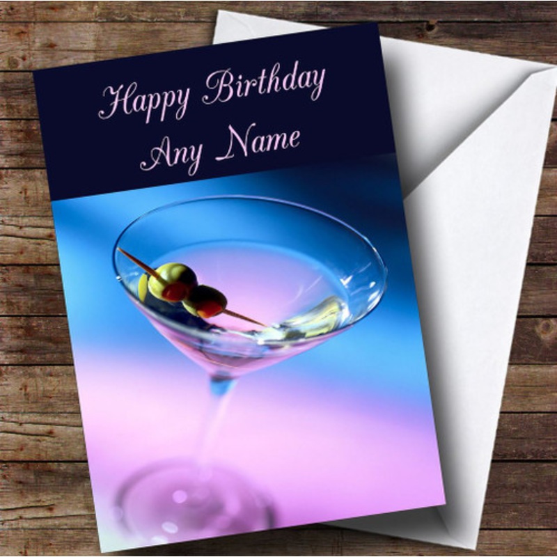 Martini Personalised Birthday Card – The Card Zoo