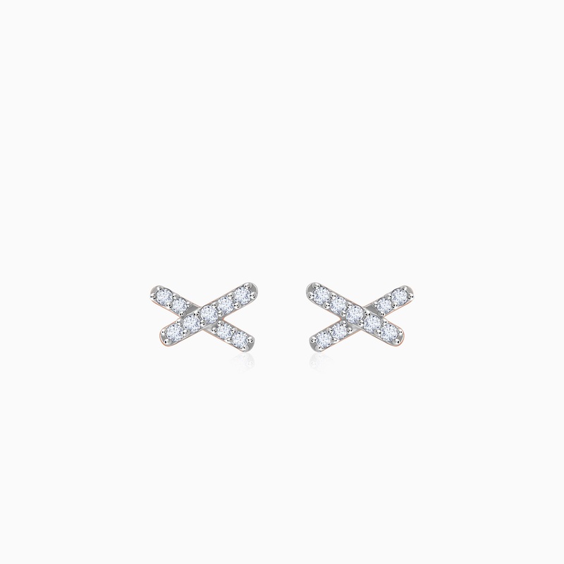 Rose Gold Radiant X Lab Grown Diamond Studs