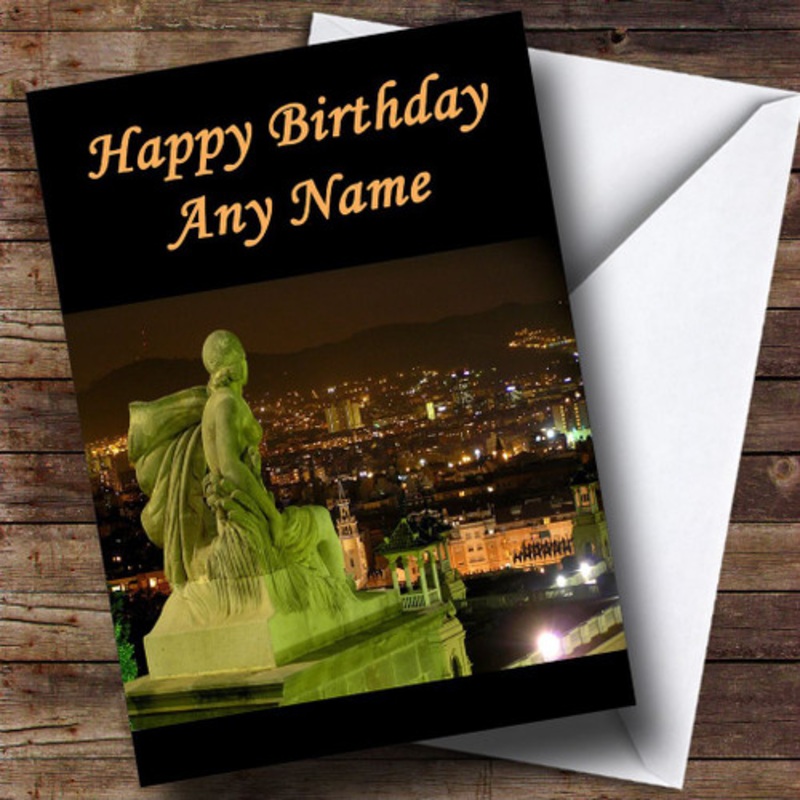 Spain Barcelona Personalised Birthday Card – The Card Zoo