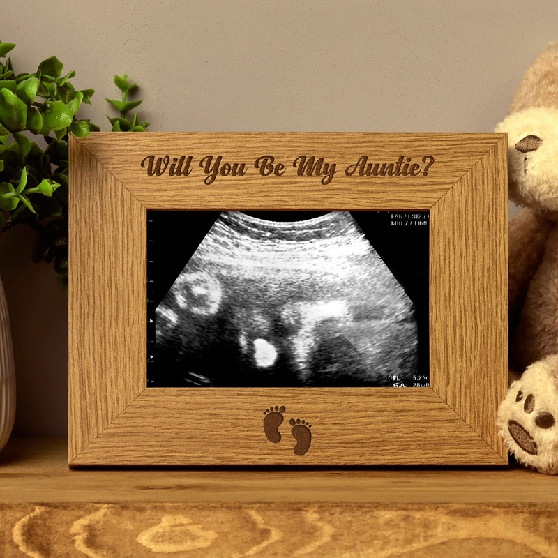 Will You Be My Auntie Baby Scan Photo Frame