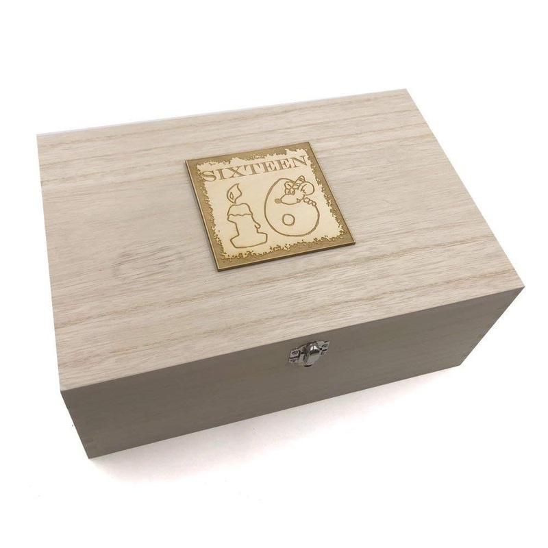 16th Birthday Gift Large Memories Keepsake Box