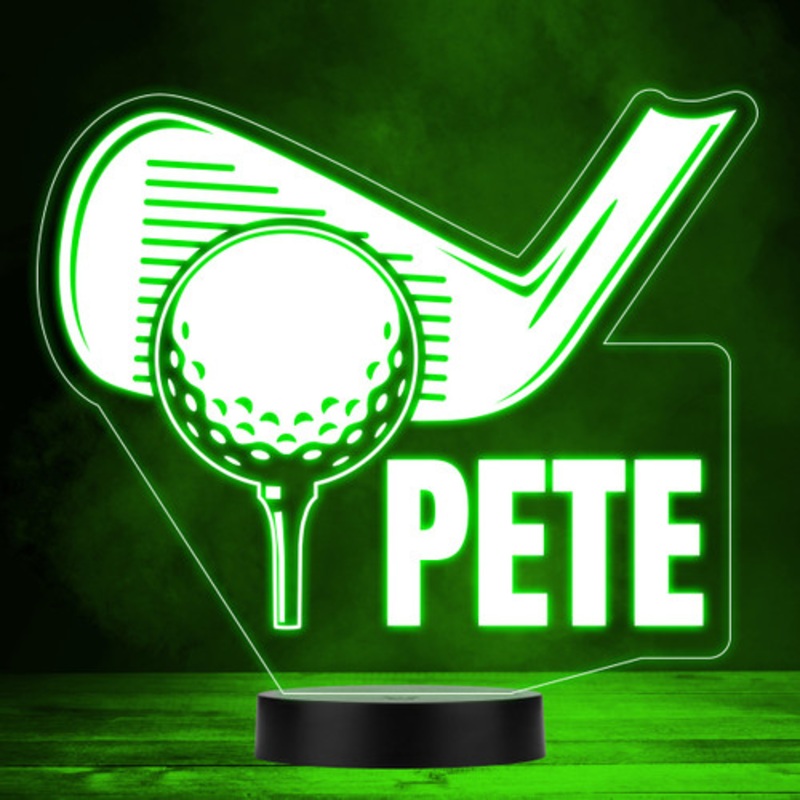 Golf Club and Ball Golfer Sports Fan Personalised Gift Colour Changing Night Light – The Card Zoo
