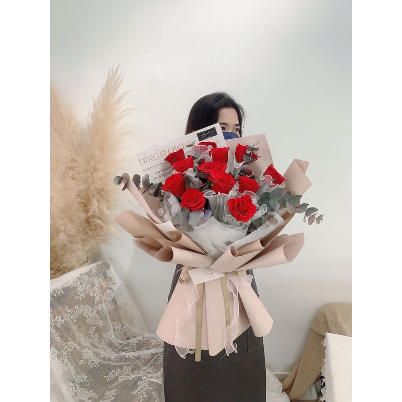 520 Nyla Red Rose Flower Bouquet (Johor Bahru Delivery Only)