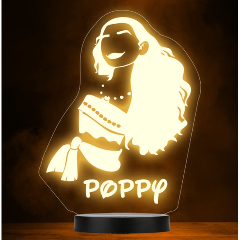 Moana Disney Princess Personalised Gift Colour Changing Led Lamp Night Light – The Card Zoo