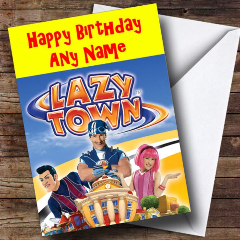 Lazy Town Personalised Birthday Card – The Card Zoo