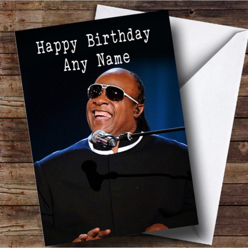 Personalised Stevie Wonder Celebrity Birthday Card – The Card Zoo