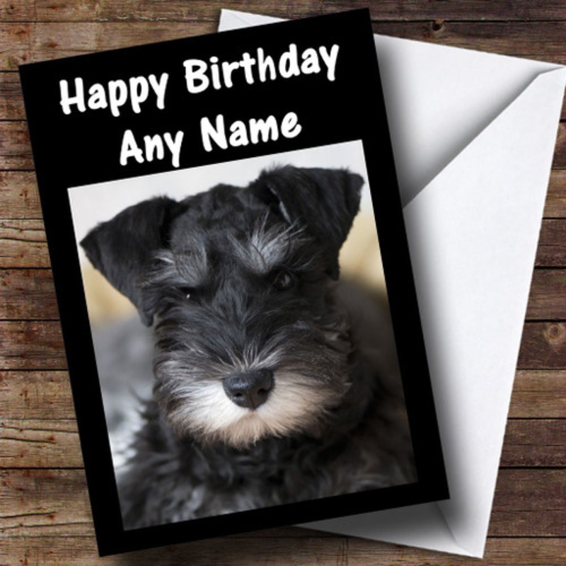 Schnauzer Dog Personalised Birthday Card – The Card Zoo