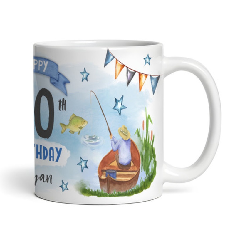 30th Birthday Gift Fishing Present For Angler For Him Photo Personalised Mug – The Card Zoo