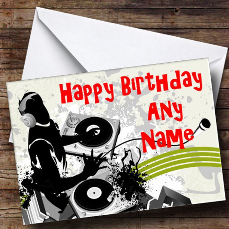 DJ Personalised Birthday Card – The Card Zoo
