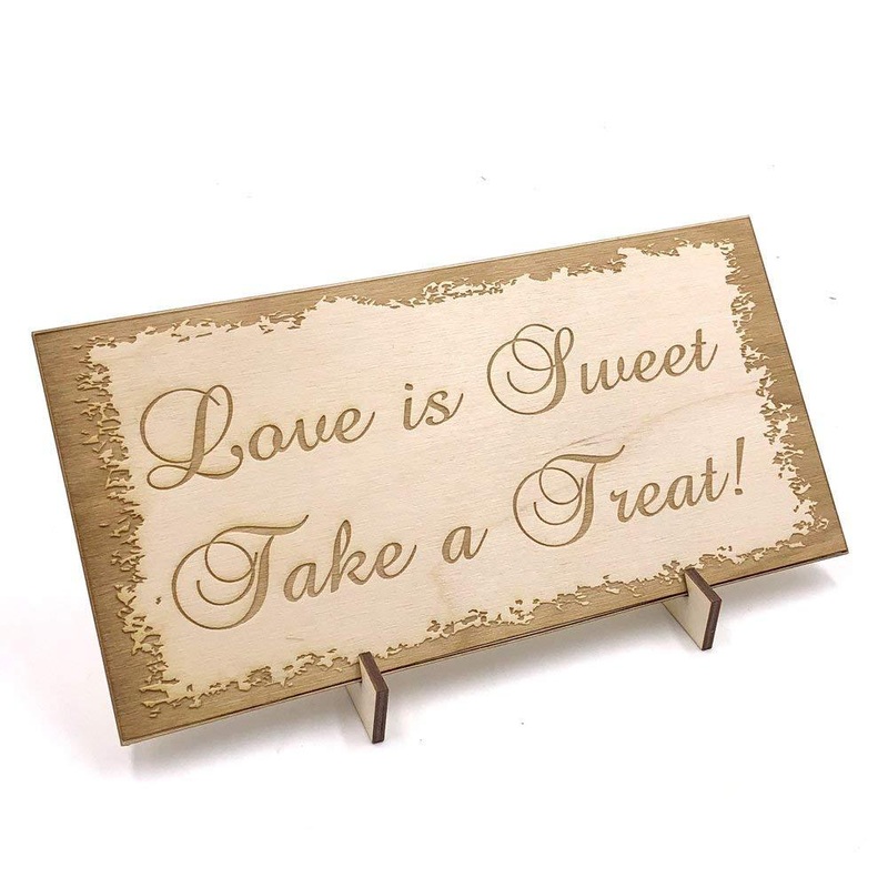 Wooden Wedding signs Plaques, Sweet Table Candy Bar Take a Treat
