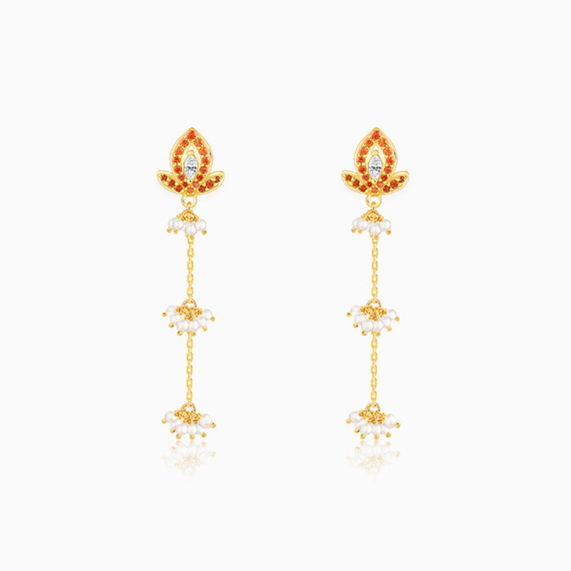 Golden Diana Dangler Earrings