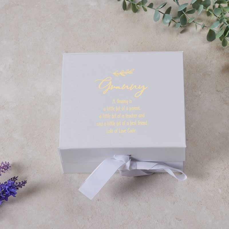 Personalised Granny White Gift Box With Sentiment