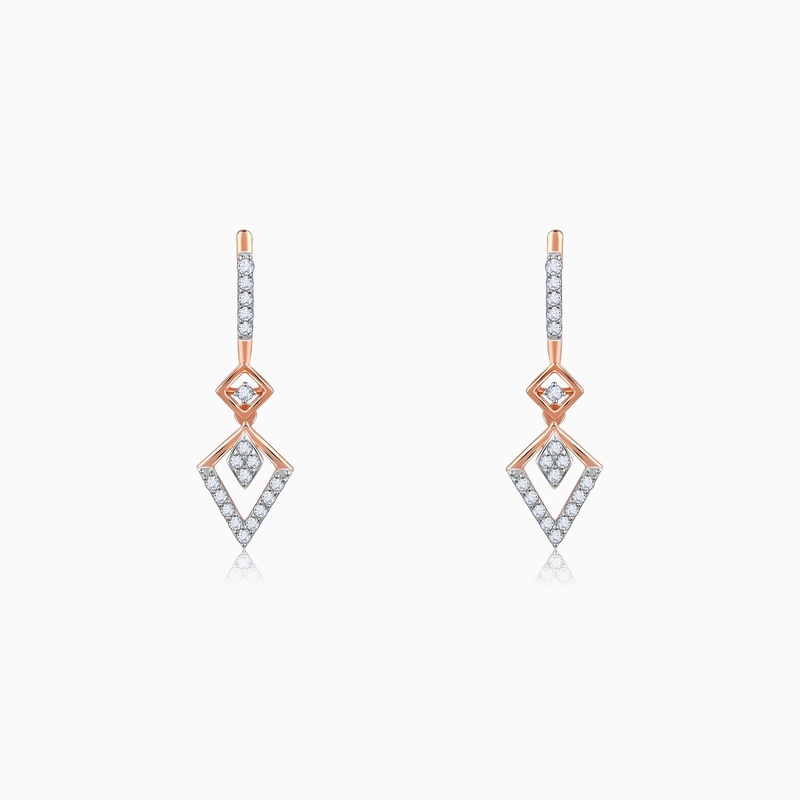 Rose Gold Swanky Diamond Earrings