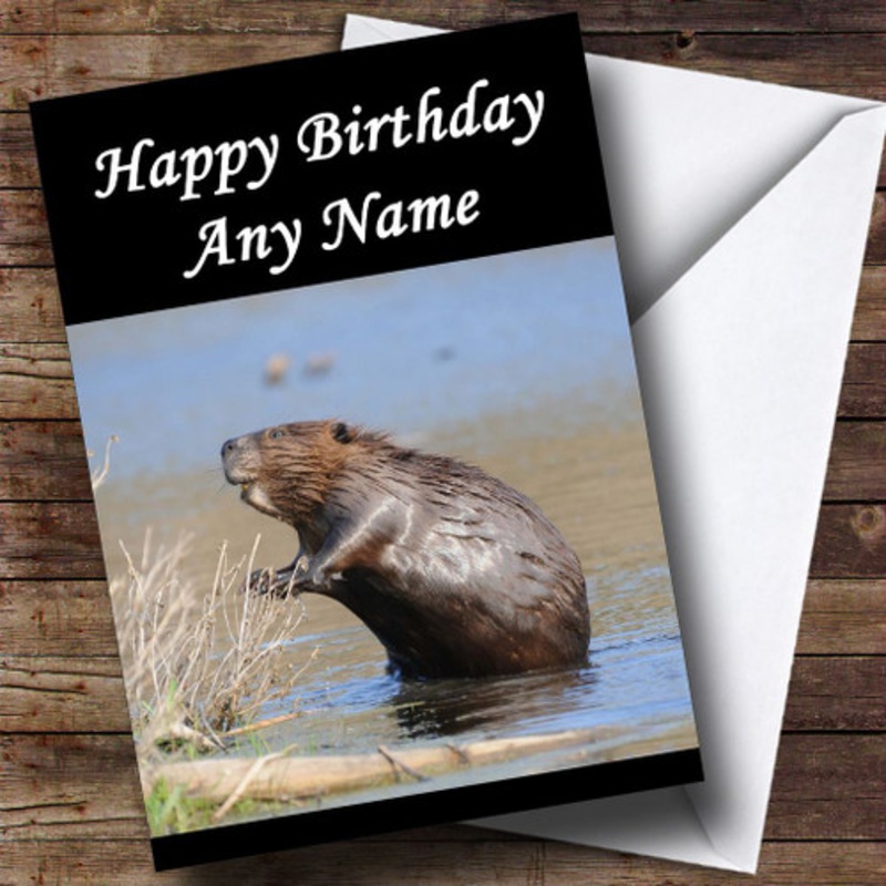 Beaver Personalised Birthday Card – The Card Zoo