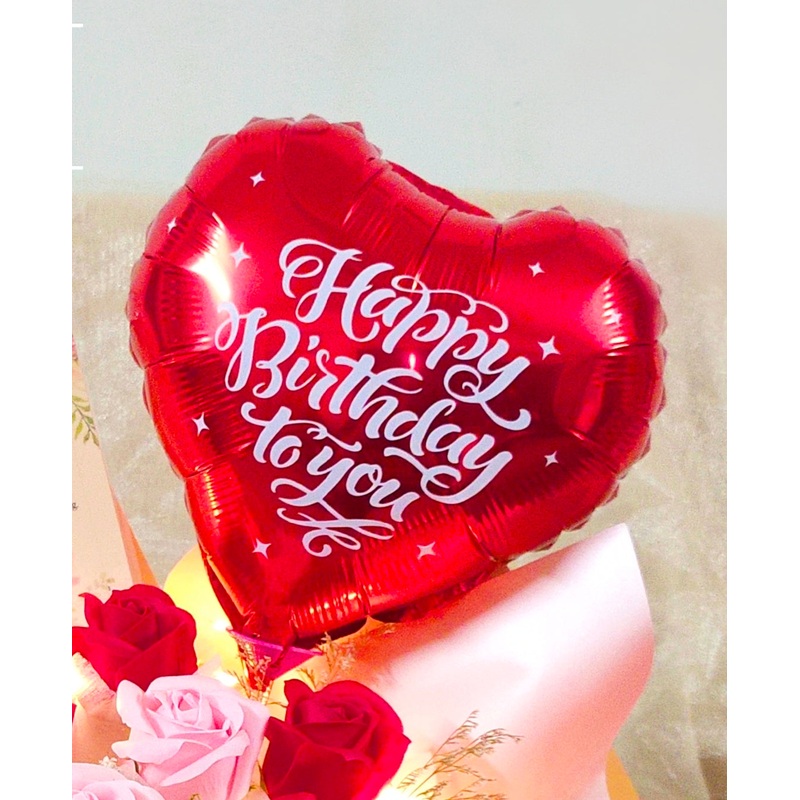 9inch Heart Shape Foil Balloon (Customized Wording)