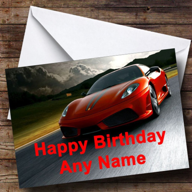 Ferrari Personalised Birthday Card – The Card Zoo