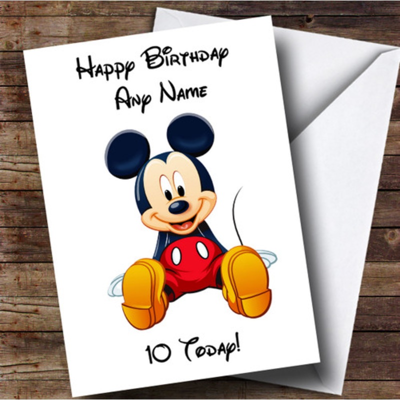 Personalised Disney Minnie Mouse White Children’s Birthday Card – The Card Zoo