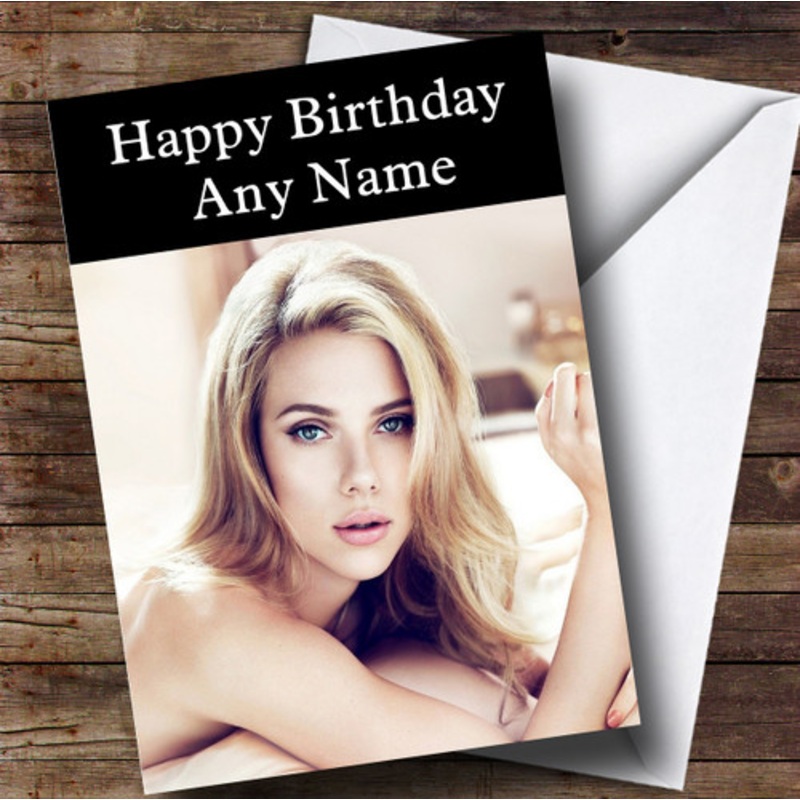 Personalised Scarlett Johansson Celebrity Birthday Card – The Card Zoo