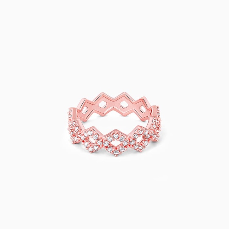 Rose Gold Woven Together Ring