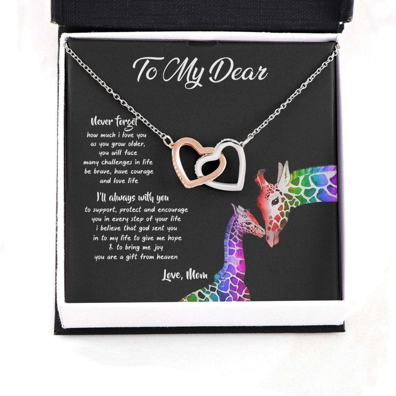 Awareness Necklace: Never Forget How Much I Love You, Meaningful Autism Message Card Hearts Necklace