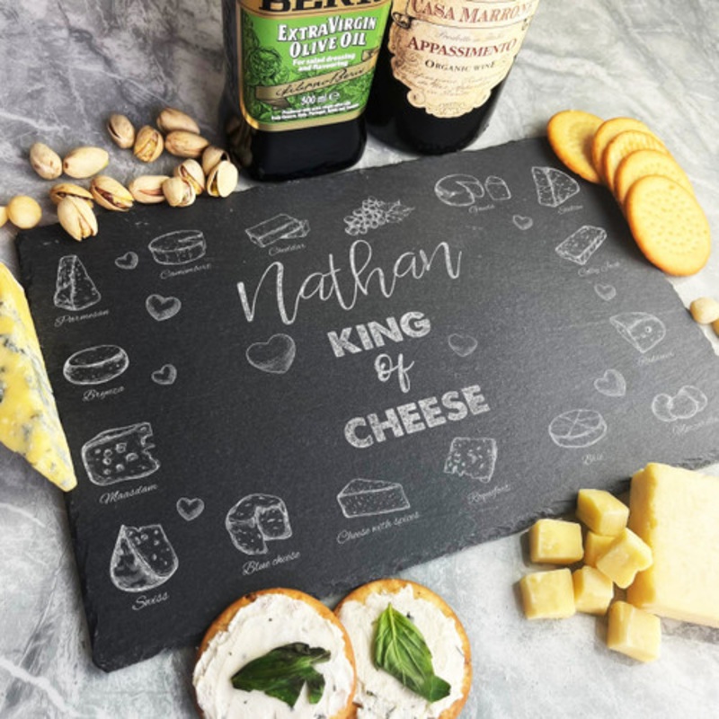 Rectangle Slate King Of Cheese Collection Personalised Serving Board – The Card Zoo