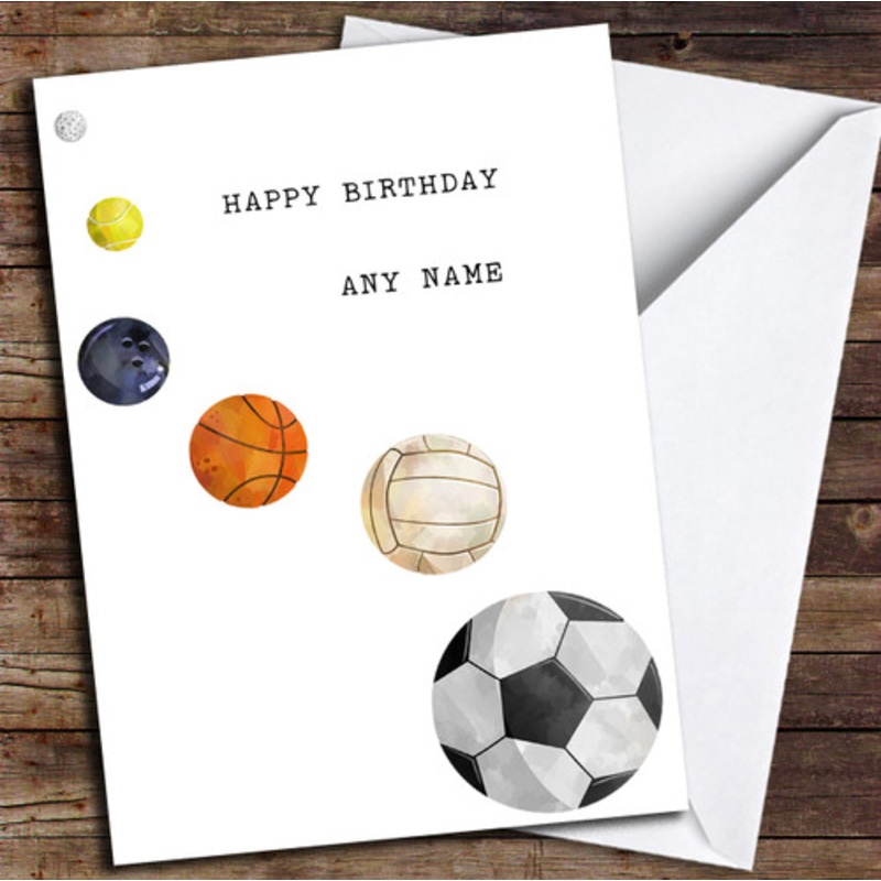 Sports Balls Personalised Birthday Card – The Card Zoo