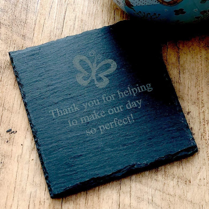 Thank you Bridesmaid Slate Coaster Gift