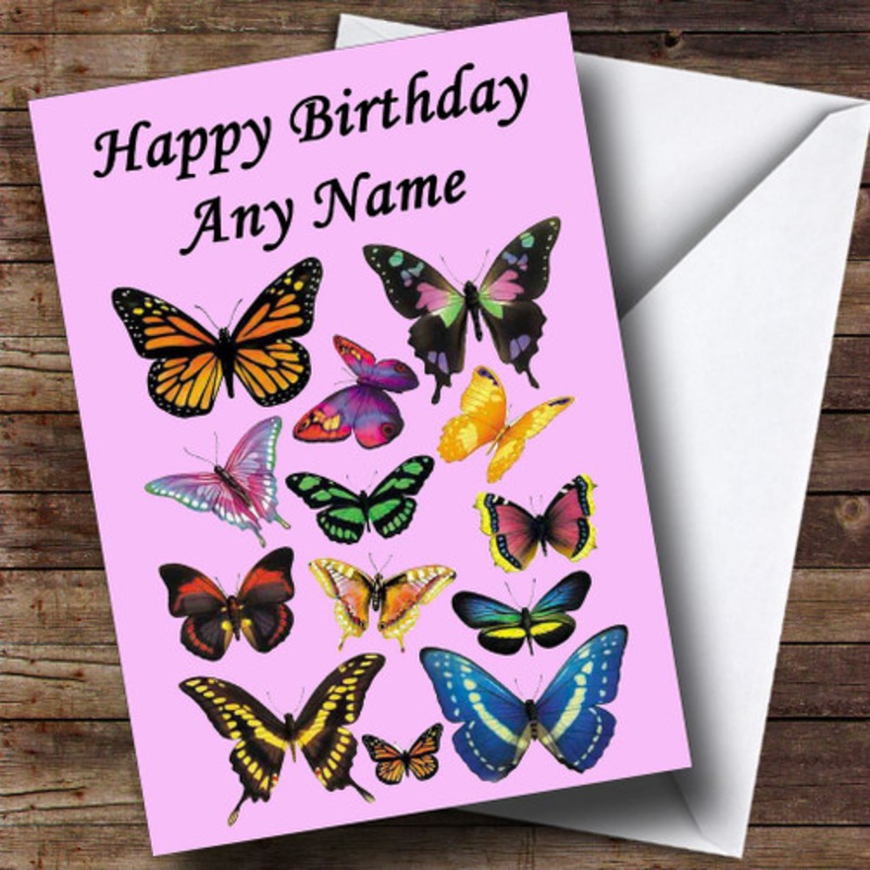 Various Butterfly’s Personalised Birthday Card – The Card Zoo