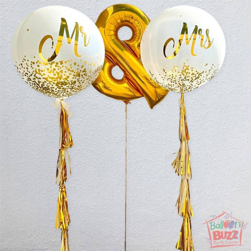 36 Inch Personalized Balloon Mr & Mrs