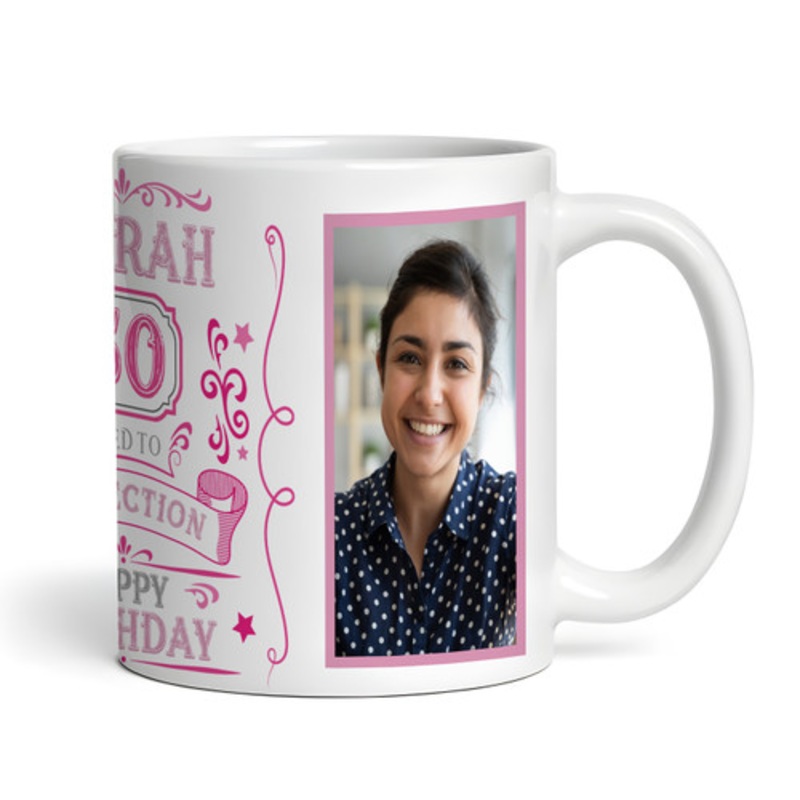 50th Birthday Gift Aged To Perfection Pink Photo Tea Coffee Personalised Mug – The Card Zoo