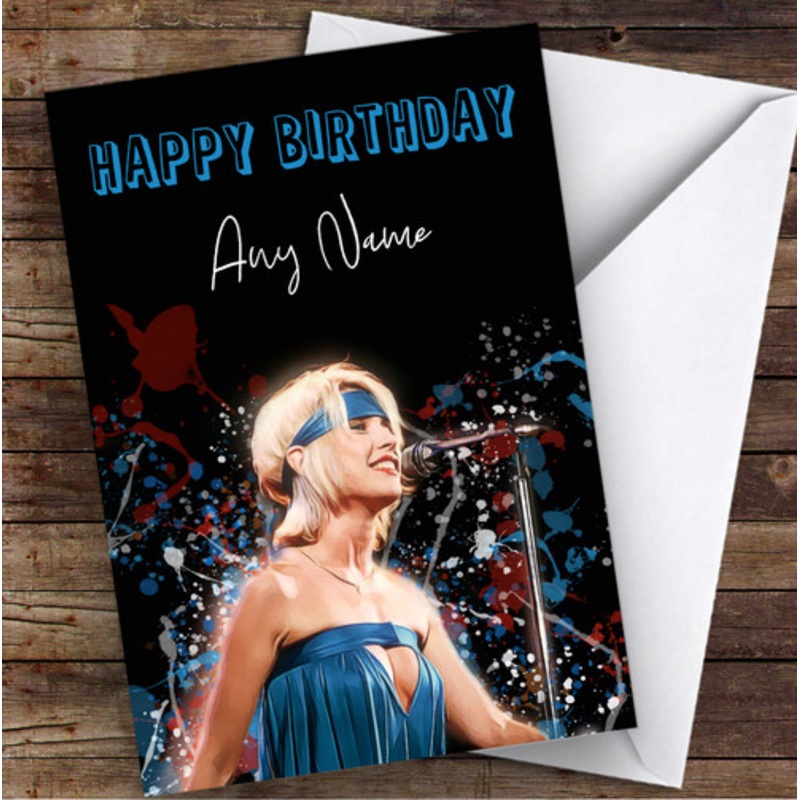 Deborah Harry Splatter Art Celebrity Personalised Birthday Card – The Card Zoo