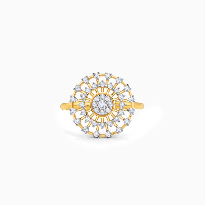 Gold Mystique Bloom Lab Grown Diamond Halo Ring