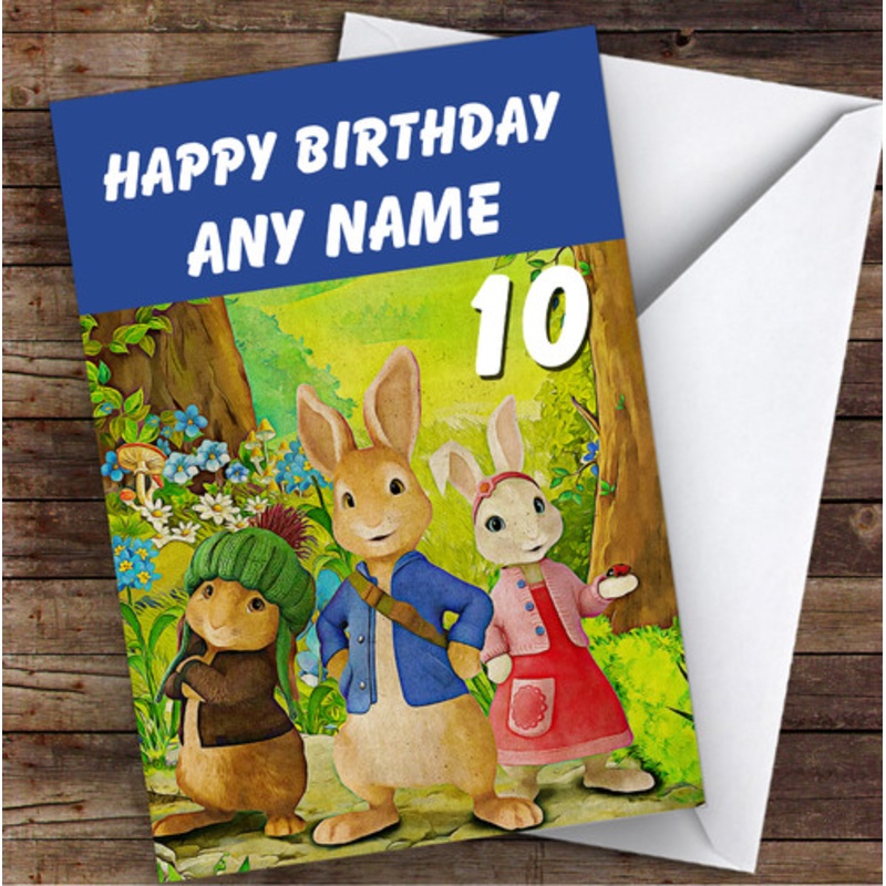 Peter Rabbit Cute Retro Children’s Kids Personalised Birthday Card – The Card Zoo
