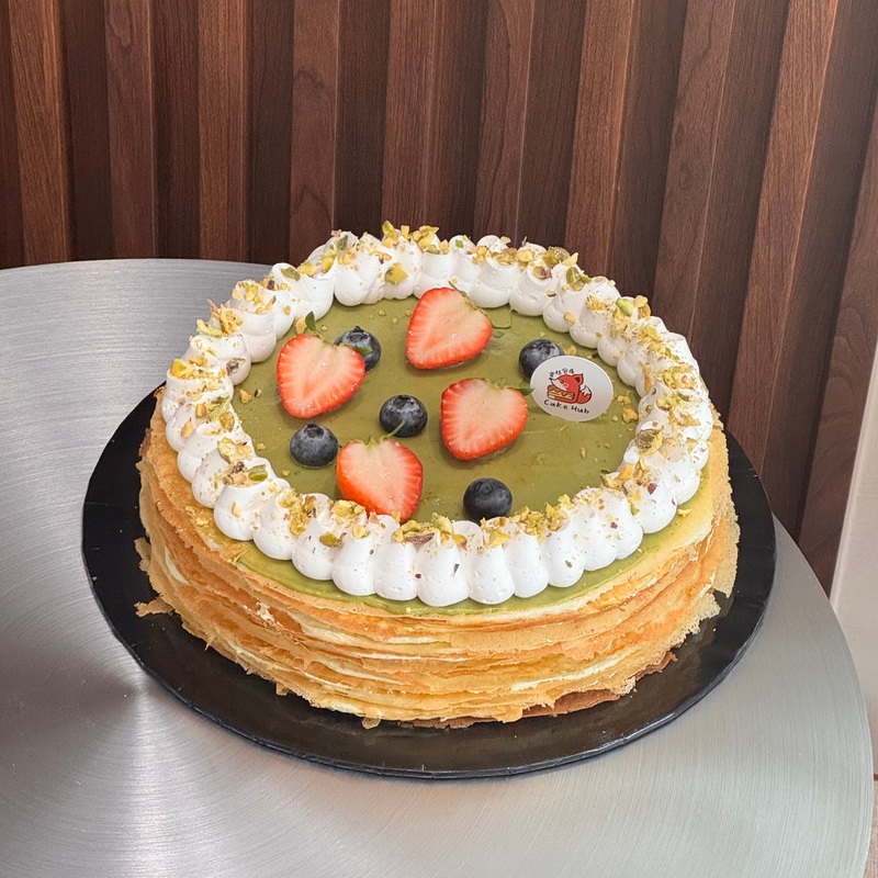 Pistachio Crunch Crepe Cake|Zone A|Zone B|Zone C|Zone D|Self pickup