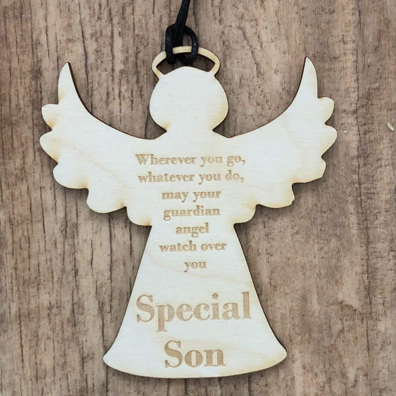 Special Son Guardian Angel Wooden Plaque Gift