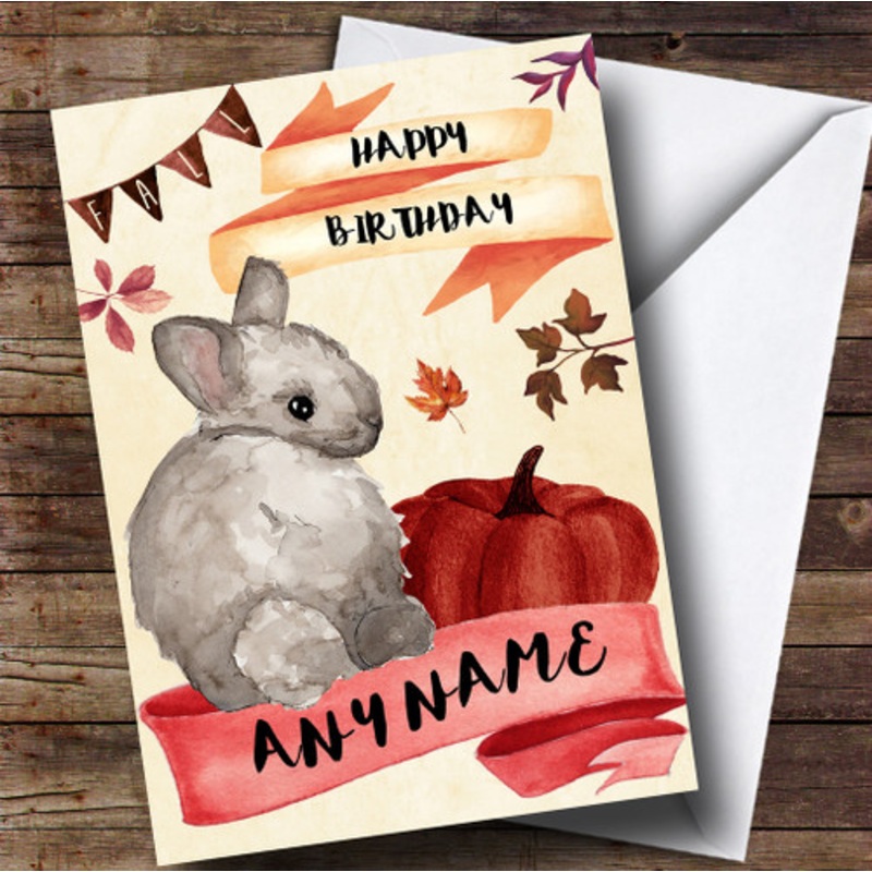 Watercolour Rabbit Personalised Birthday Card – The Card Zoo