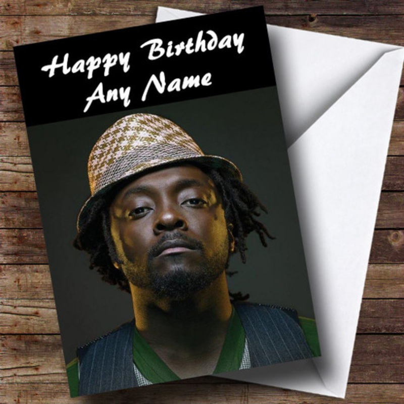 Will I Am Celebrity Personalised Birthday Card – The Card Zoo