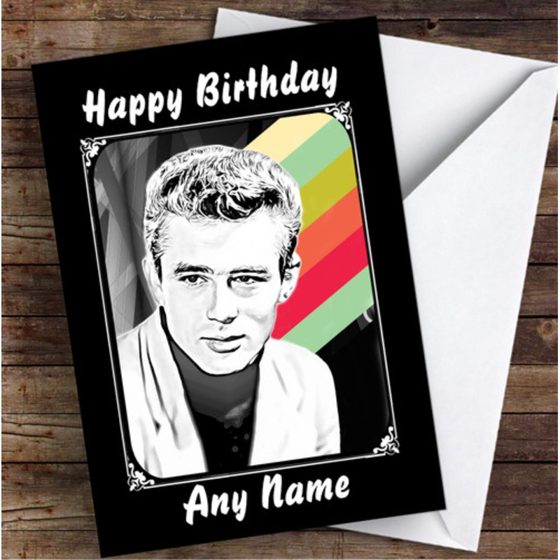 James Dean Funky Retro Celebrity Personalised Birthday Card – The Card Zoo