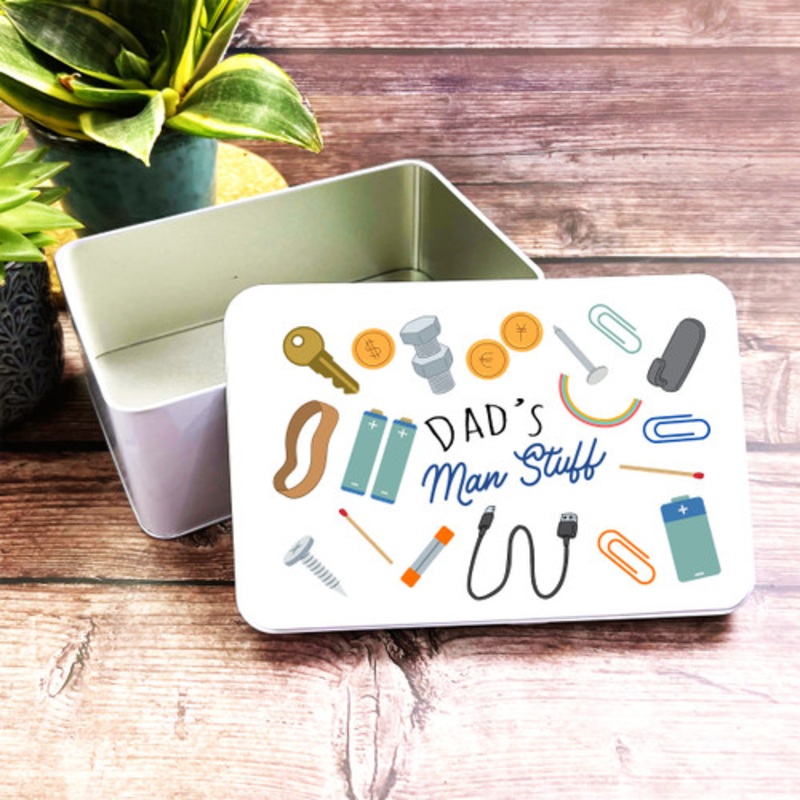 Man Stuff Bits and Bobs Personalised Storage Tin – The Card Zoo