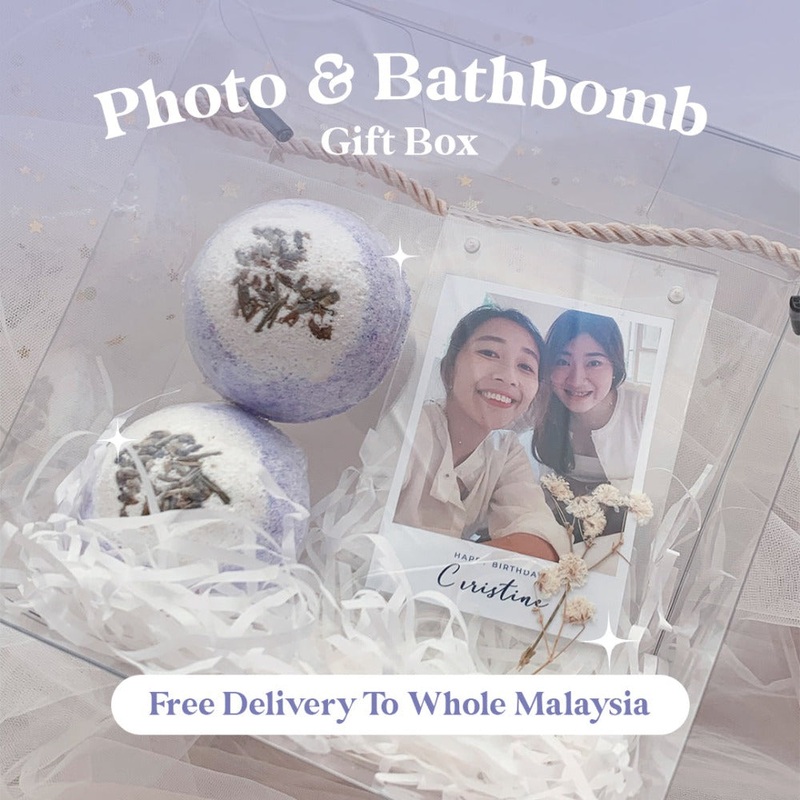 Photo Frame + Photo Printing and Bath Bomb Gift Set | (West Malaysia Delivery Only)