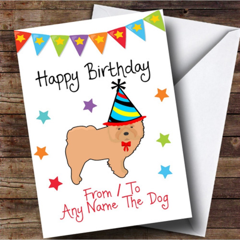 To From Dog Chow Chow Personalised Birthday Card – The Card Zoo