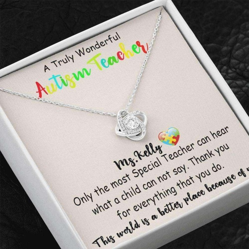 Autism Teacher Necklace Gifts, Personalized NameS Teacher Gifts, Autism Awareness Necklace, Necklace, Special Education Teacher Necklace