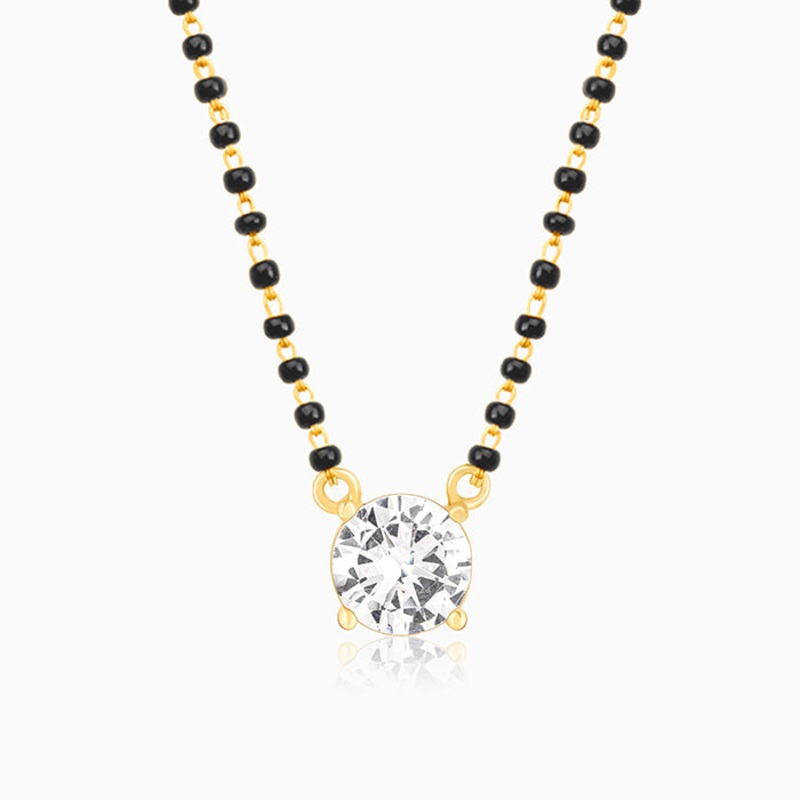 Golden Classic Solitaire Mangalsutra
