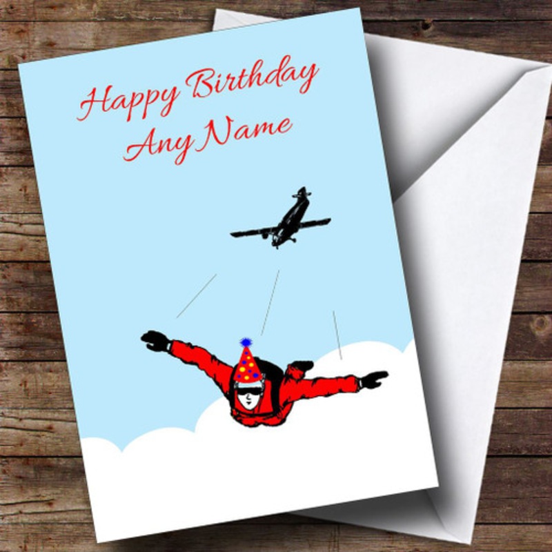 Skydiving Personalised Birthday Card – The Card Zoo