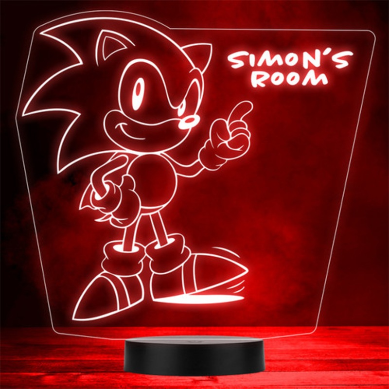 Sonic the Hedgehog Personalised Gift Colour Changing LED Lamp Night Light – The Card Zoo