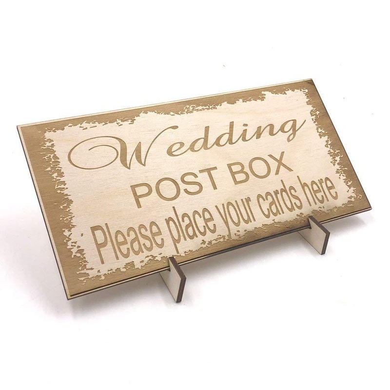 Wooden Wedding signs Plaques, Gift Present Wedding Post Box