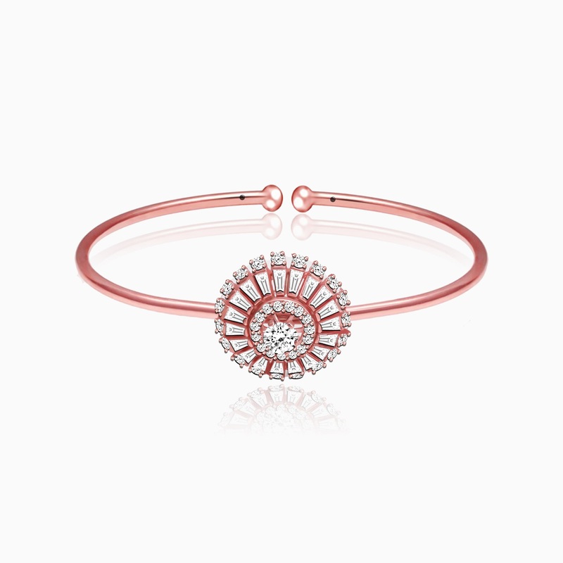 Anushka Sharma Rose Gold Baguette Sunshine Bangle Bracelet